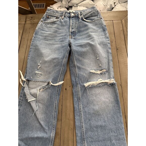 RE/DONE Originals 90s Comfy Jeans Sunfaded Destroy Size 26 - Picture 3 of 4
